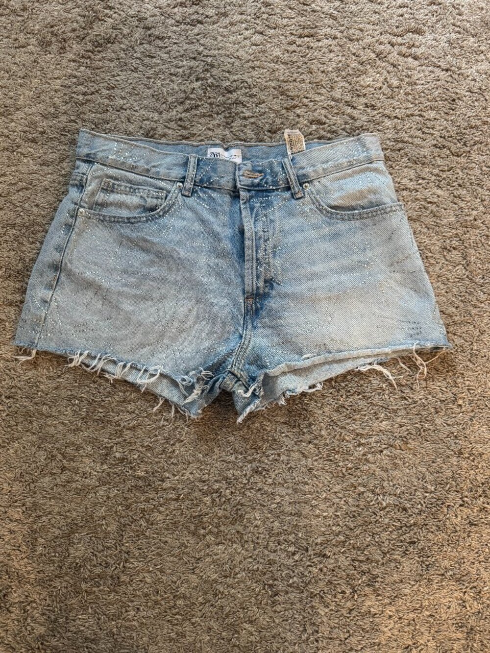 Zara Jean Shorts with Rhinestone Design